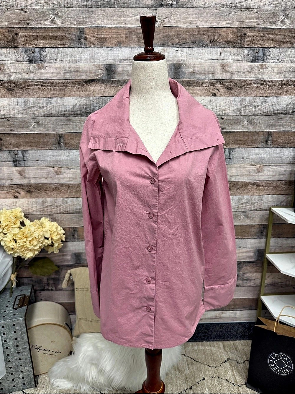COS Pink Button Down Collared Shirt 4